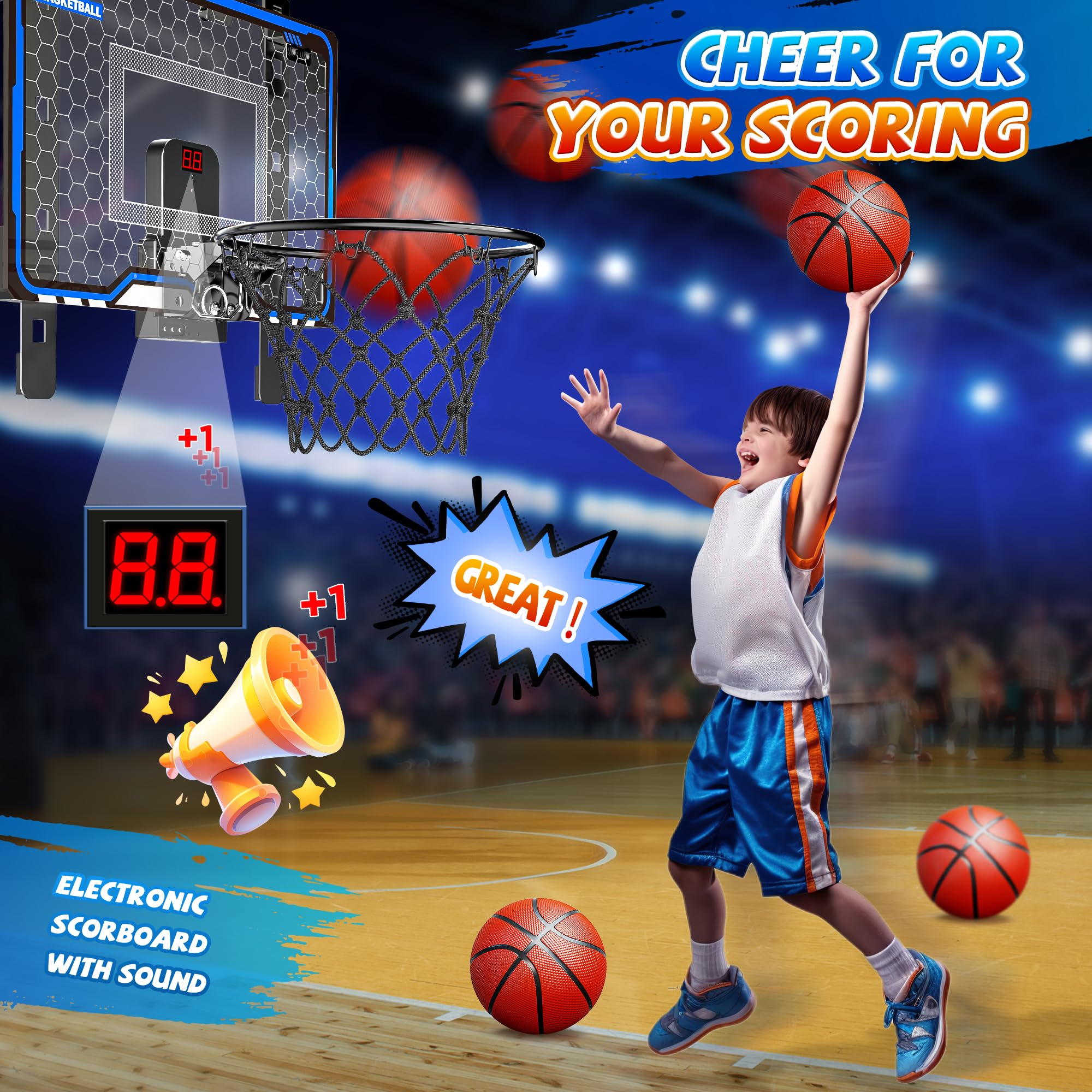HopeRock scoreboard display tracks shots across modes for encouraging practice and friendly competition