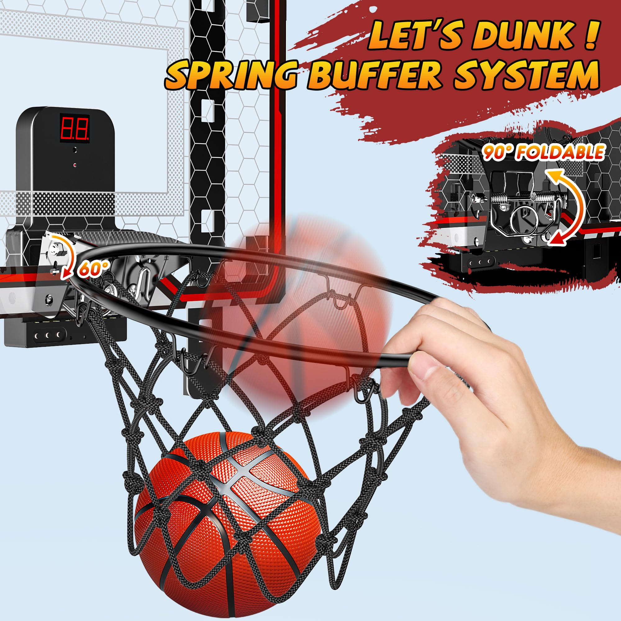 HopeRock dunk-ready rim and spring mechanism for authentic play.