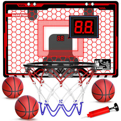 HopeRock indoor hoop with LED scoreboard for exciting play and instant goals.