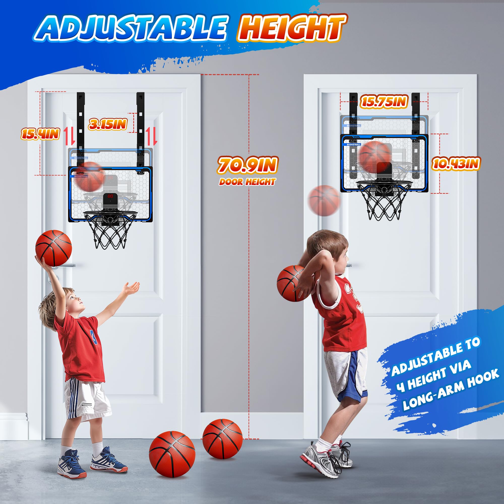 HopeRock height adjustment shows four levels for evolving players during family play