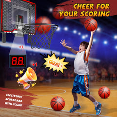 HopeRock scoreboard-equipped hoop tracks scores for friendly competition.