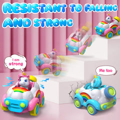 HopeRock LED-lit unicorn car for bright nighttime play and visual appeal