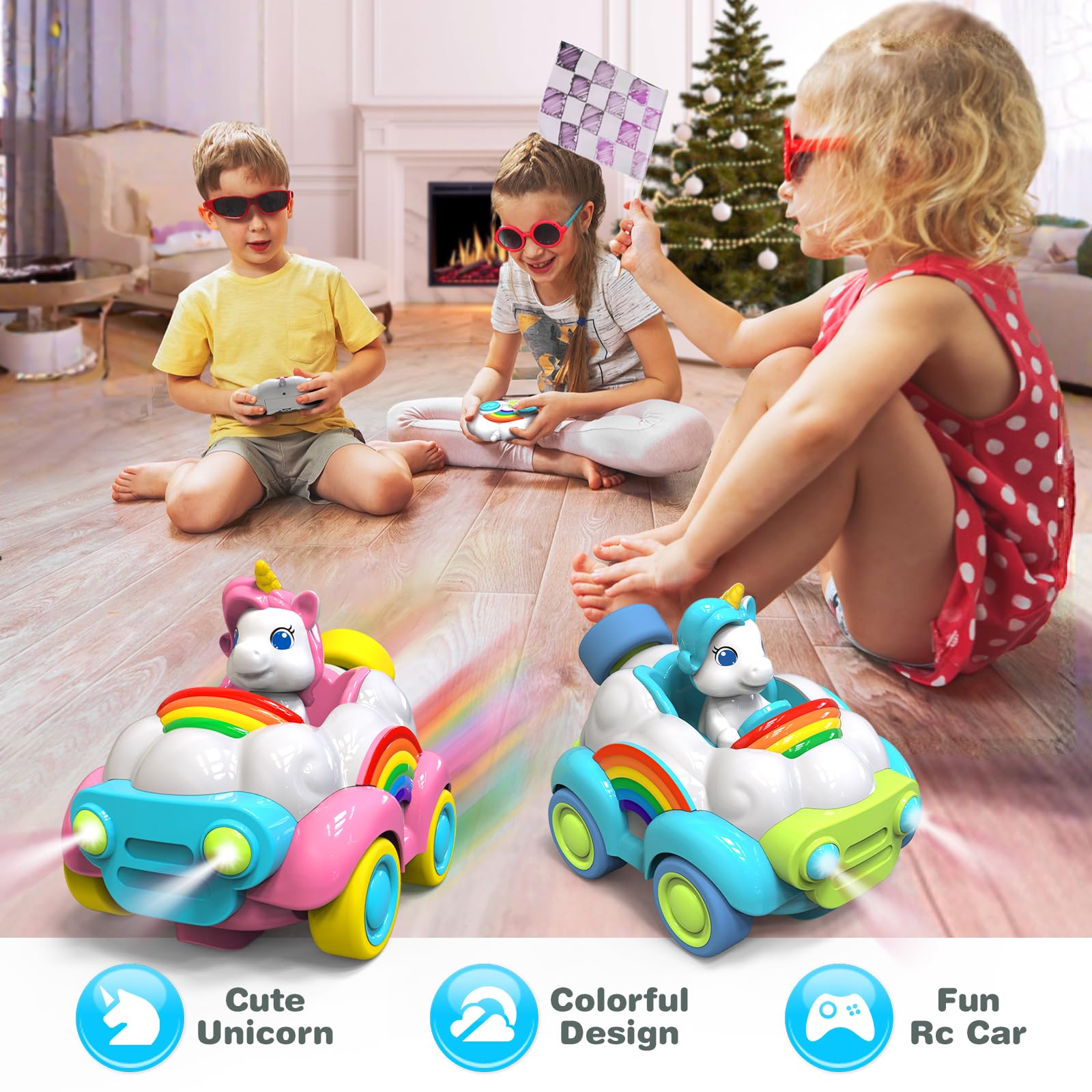HopeRock two unicorn cars encouraging shared play and safe fun
