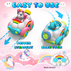 HopeRock unicorn RC car pink designed for easy toddler driving