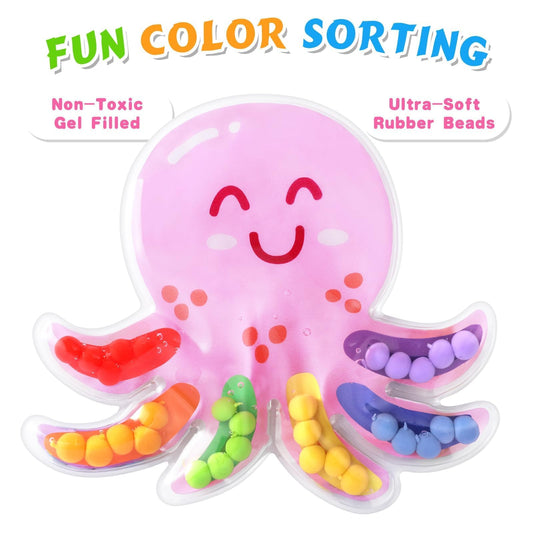 Hopihy sea animals color sorter beads help develop fine motor skills.
