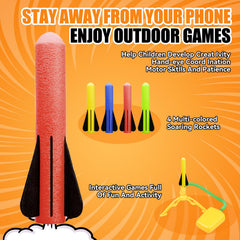 Hopture Rocket Launcher colorful rockets boost active outdoor games.