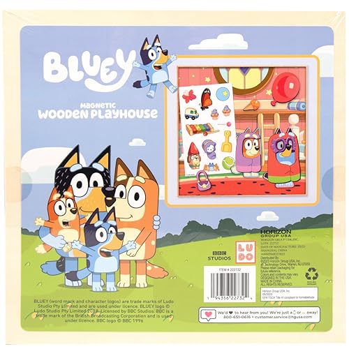 Horizon Bluey magnetic accessories enable mix-and-match character outfits.