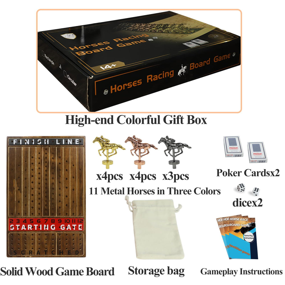 HOROW dice and card sets included for quick, strategic play