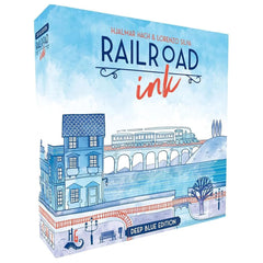 Horrible Guild Railroad Ink Deep Blue Edition dice for rolling routes and planning connections