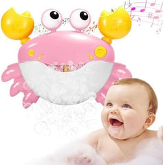 Hosbeni crab bubble bath toy on wall mount for easy bath time fun.