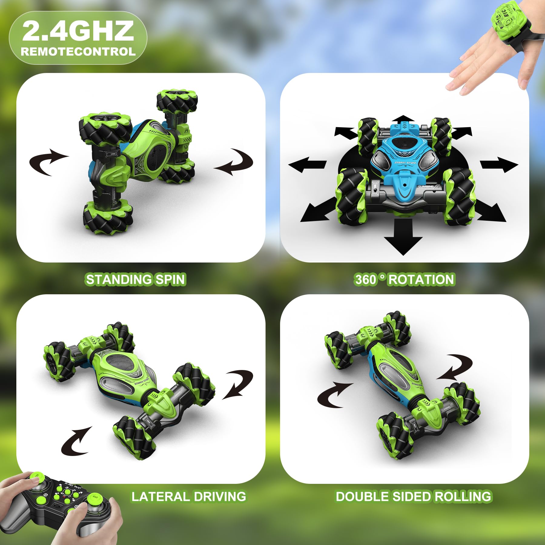 HOSHIPLAY 4WD drifting RC car delivers fast spins on floors and pavement.