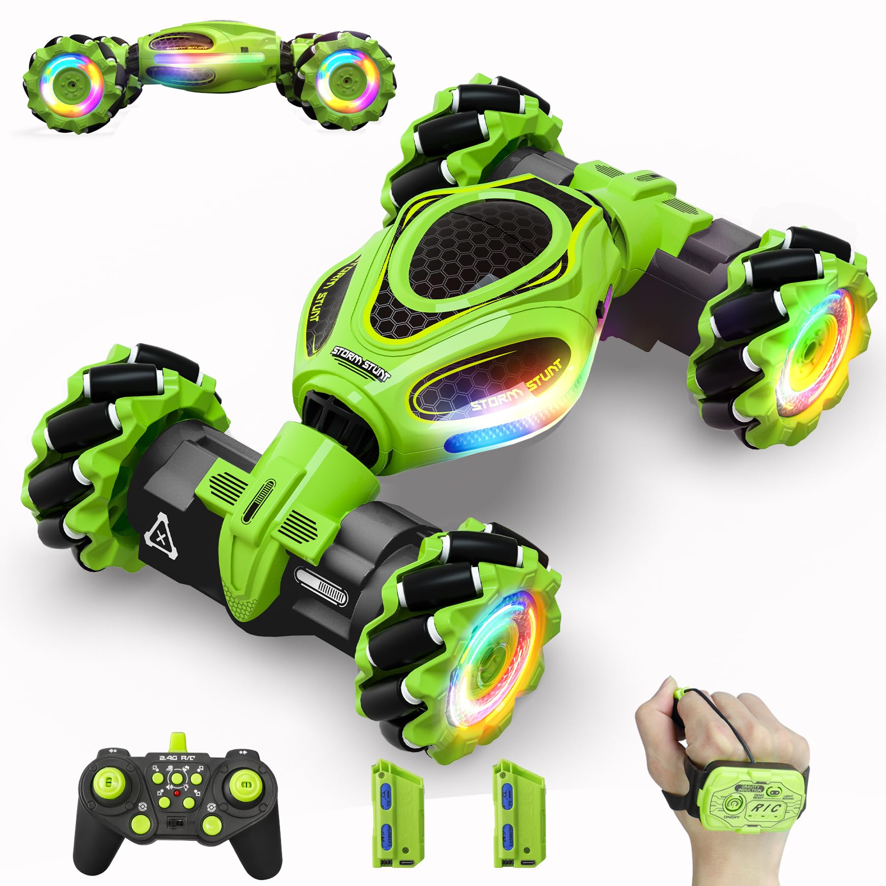 hoshiplay Gesture RC Car front view demonstrates agile action for fast play.