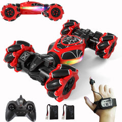 HOSHIPLAY Gesture RC Car front view with LED lights for high-speed play