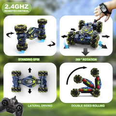 HOSHIPLAY Gesture RC Car LED lights sync with music for immersive vibes.