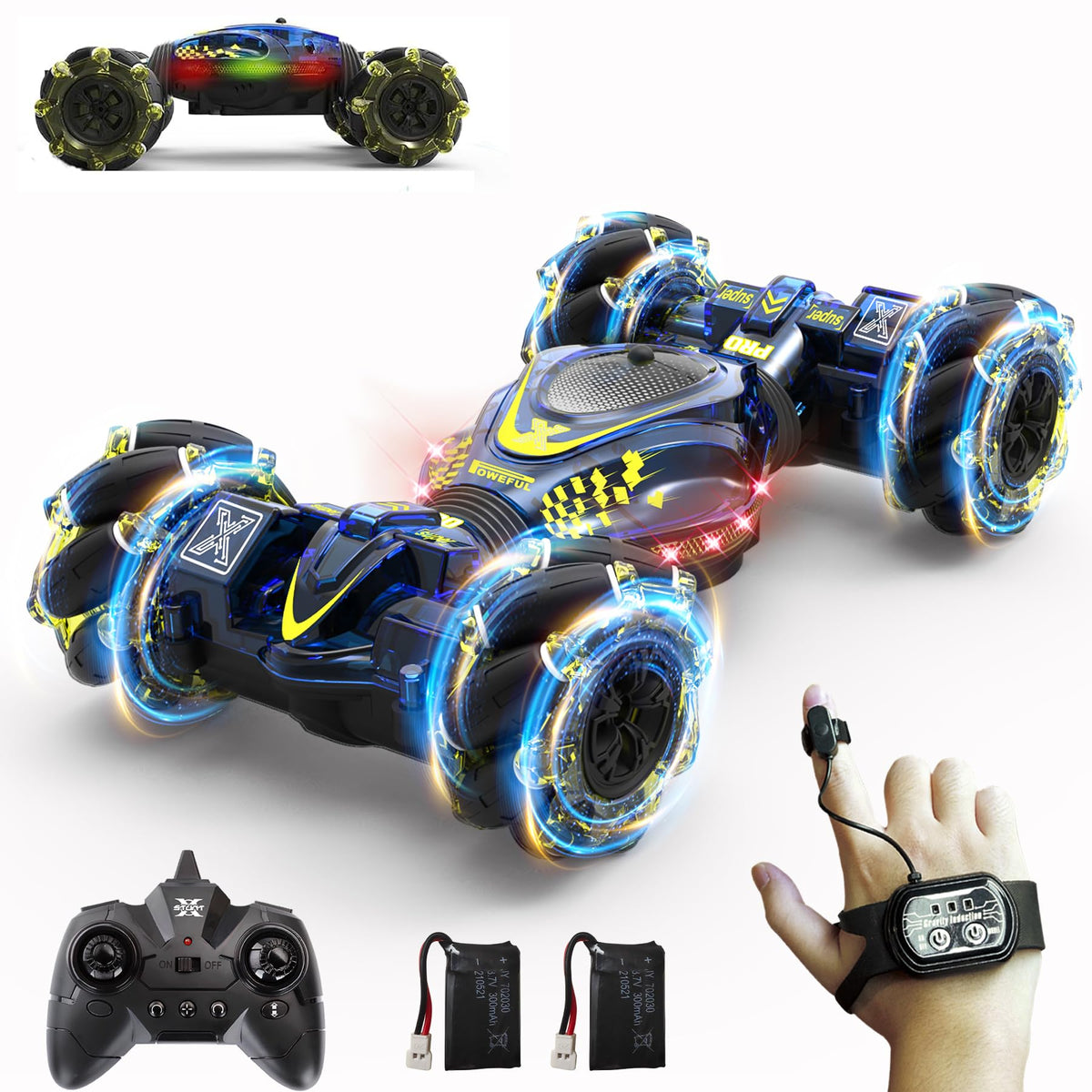 HOSHIPLAY Gesture RC Car palm control in action for quick, precise maneuvers.
