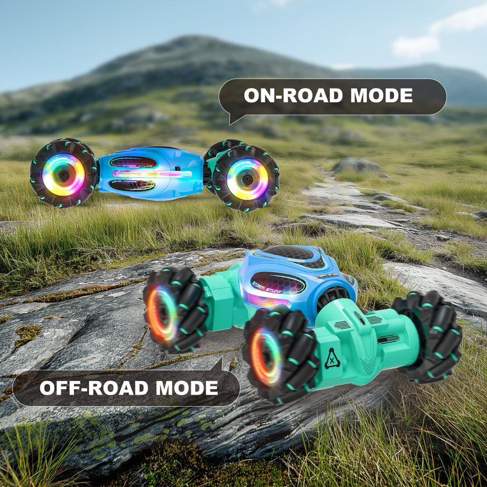 HOSHIPLAY Gesture RC Car side view highlighting high-speed drift potential.
