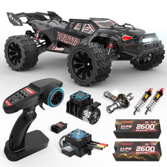Hosim Mini 1/8 RC Truck in action shows high-speed off-road dynamics
