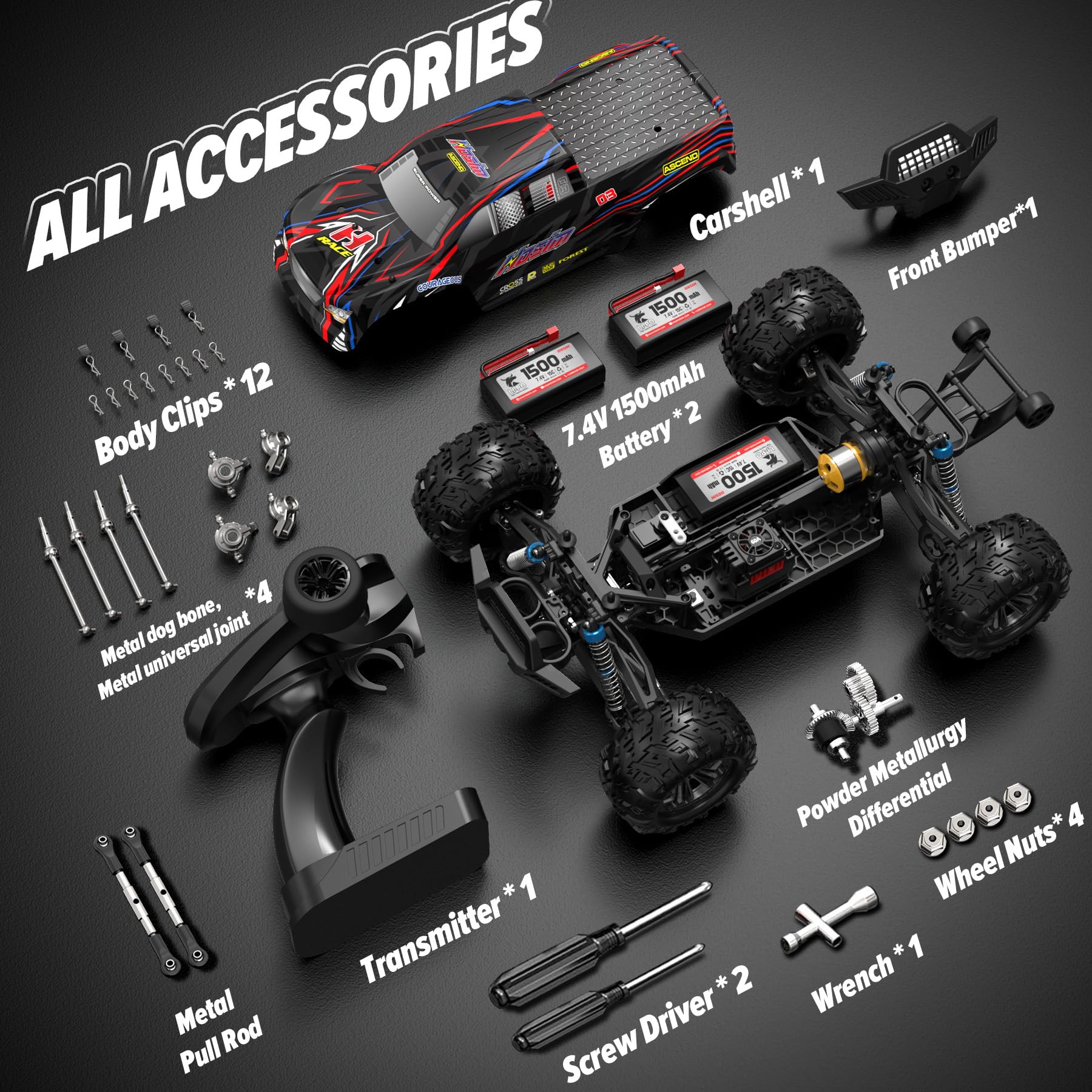 Hosim all-terrain RC truck adapts to sand, grass, and mud