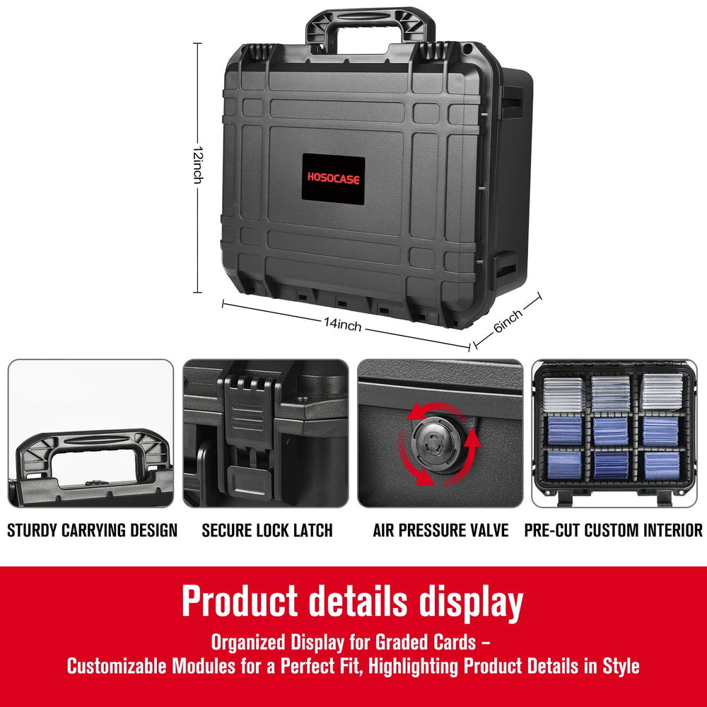 Hosocase IP67 waterproof hard case guards against water, dust, and debris.