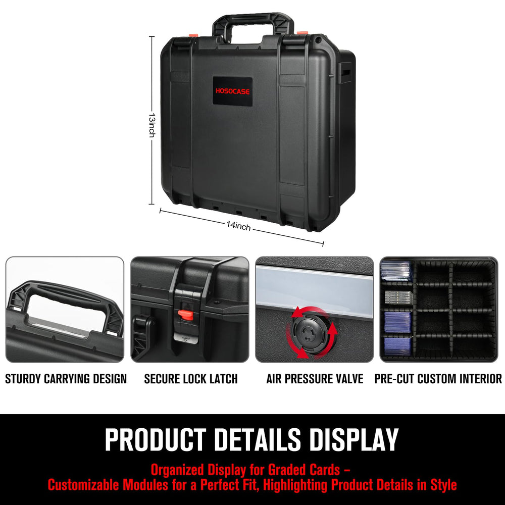HOSOCASE IP67 waterproof rating shields display case from water and debris