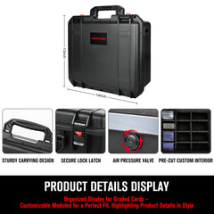 HOSOCASE IP67 waterproof rating shields display case from water and debris