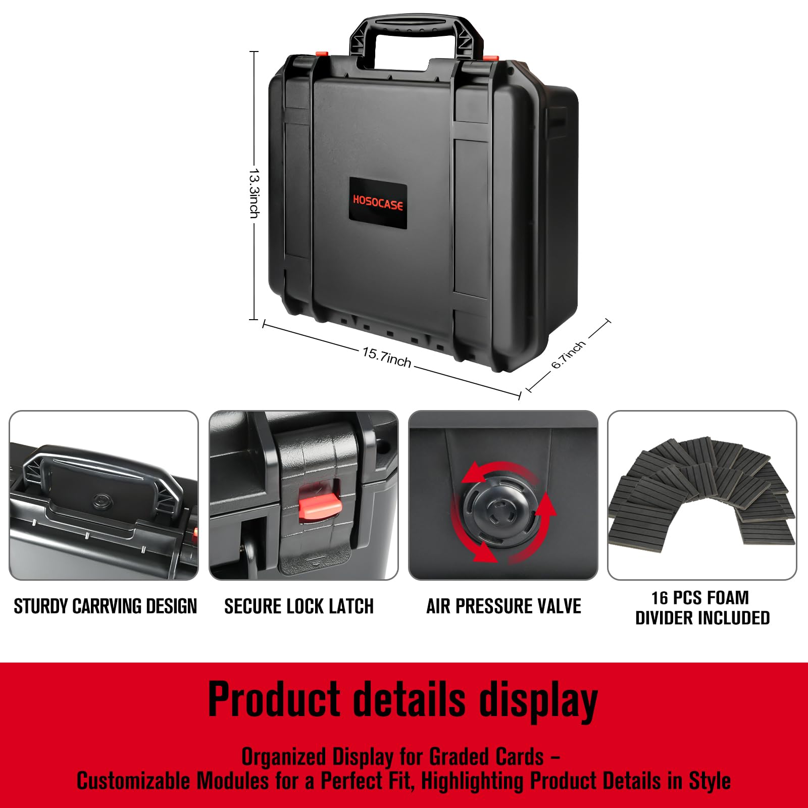 HOSOCASE IP67 waterproof shell shields slabs from moisture and dust.