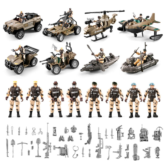 Hospony 56-in-1 army toy helicopter for dynamic action and storytelling.