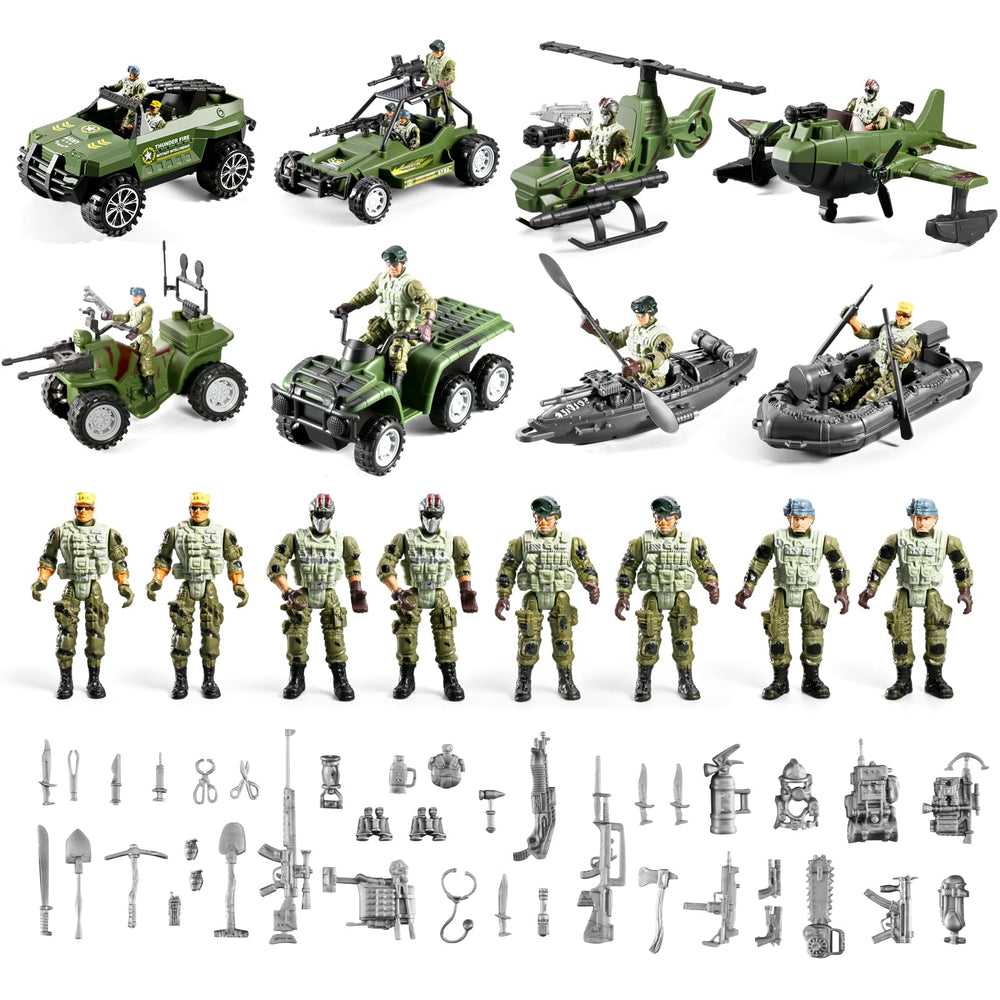 HOSPONY 58-in-1 army toys helicopter for action-packed missions and pretend play.