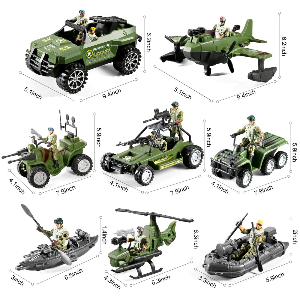 HOSPONY 58-in-1 army toys kayak for versatile water and land adventures.