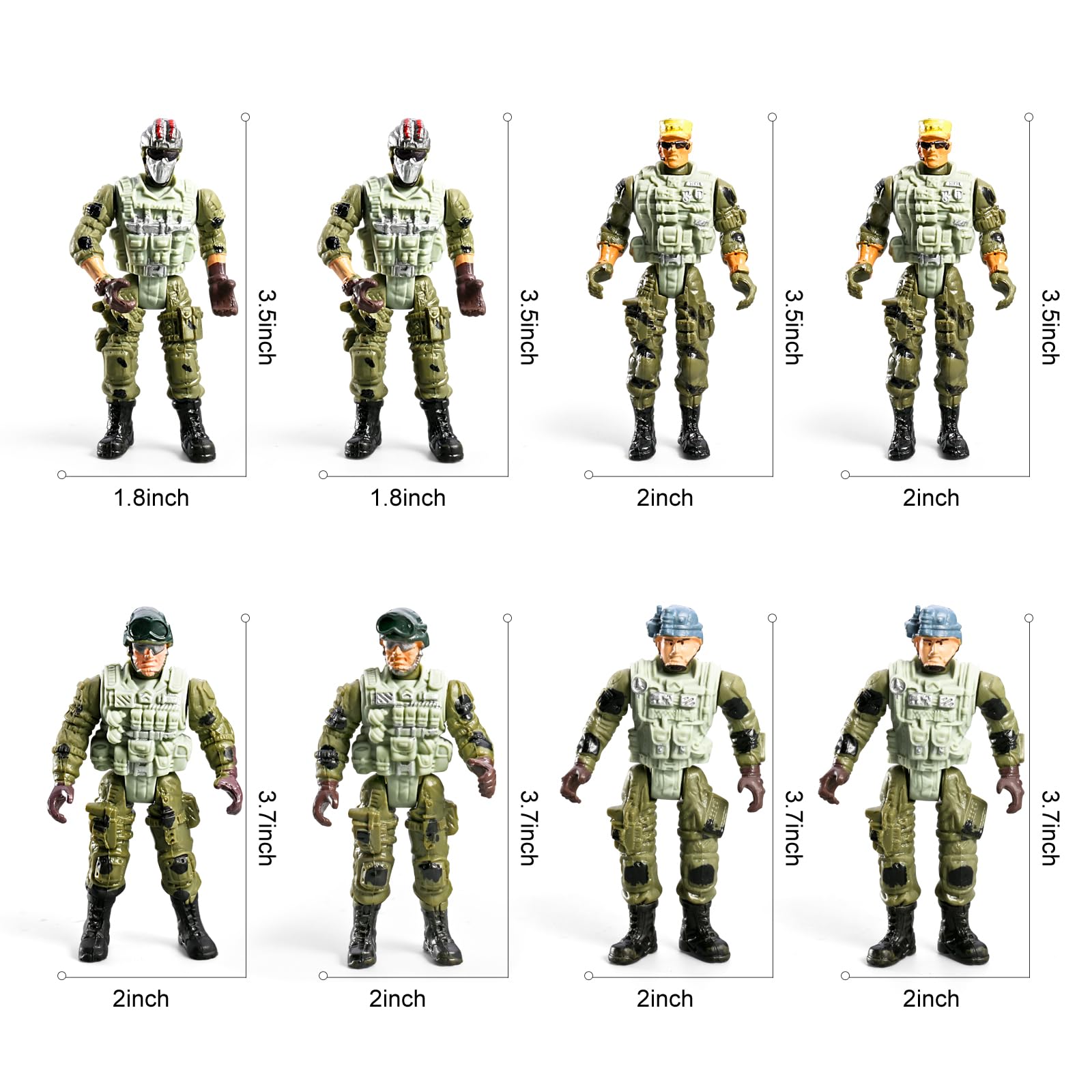 HOSPONY 58-in-1 army toys motorcycle for fast, imaginative pursuits.