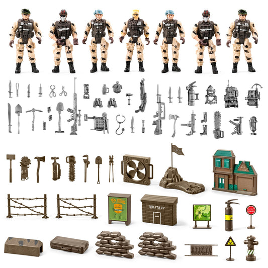 HOSPONY 78-in-1 Army Men airplane for action packed flying missions.