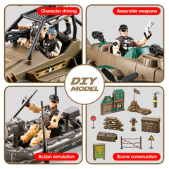 HOSPONY 78-in-1 Army Men motorcycles for fast paced chase scenarios.