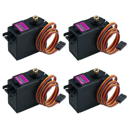 Hosyond MG996R servo with metal gears delivering high torque for robotics applications.