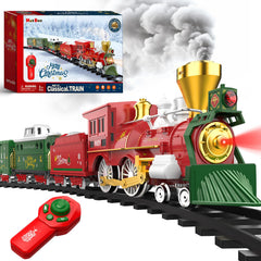 Hot Bee Christmas train remote-control locomotive for dynamic tree-side play.