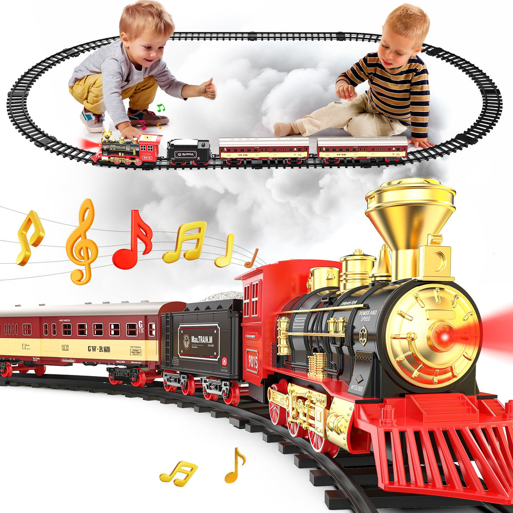 Hot Bee Christmas Train Set locomotive with lights for festive playtime