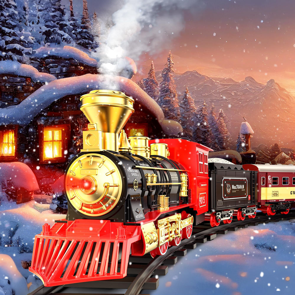 Hot Bee Christmas Train Set odorless steam spray for safe playtime