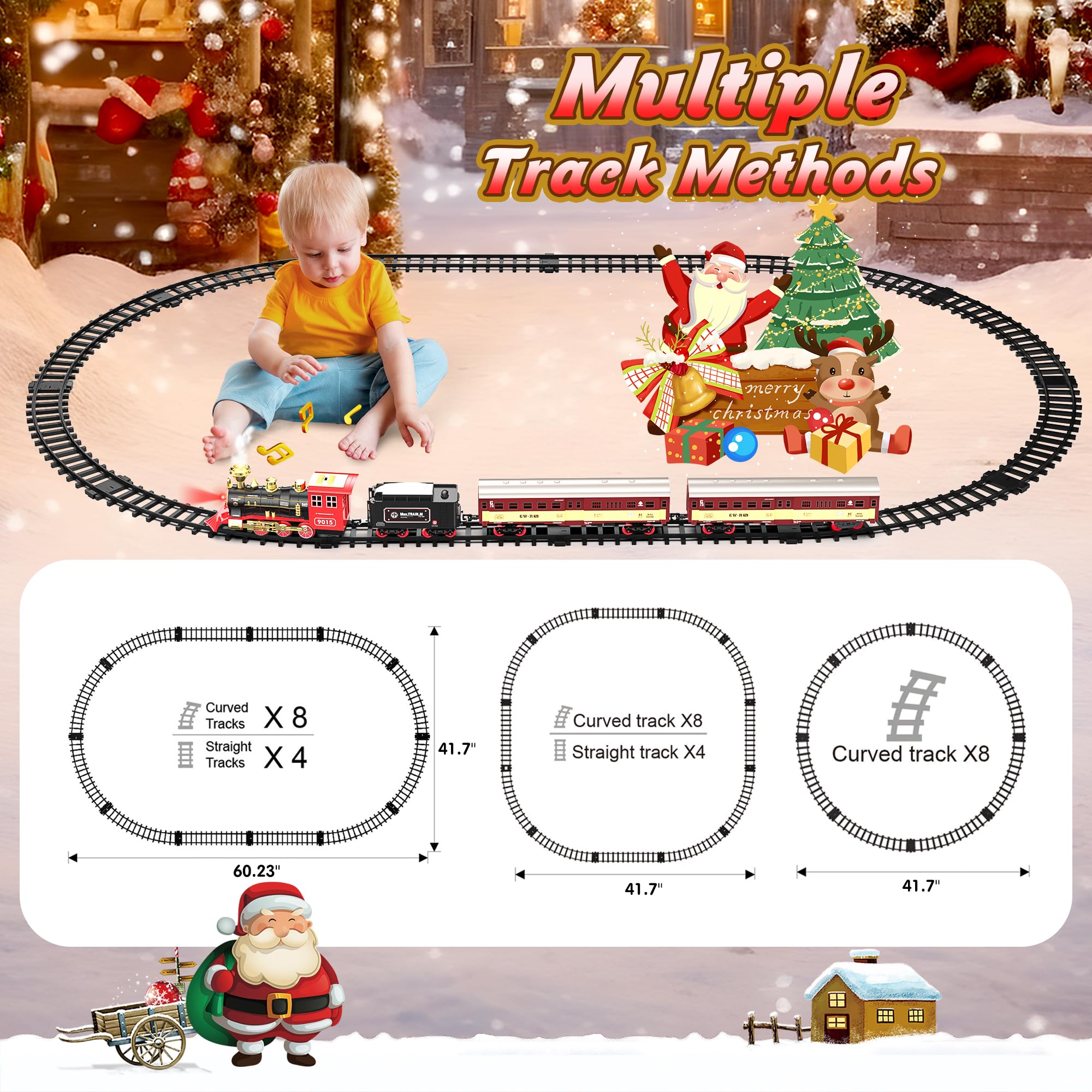 Hot Bee Christmas Train Set passenger coach for imaginative holiday journeys