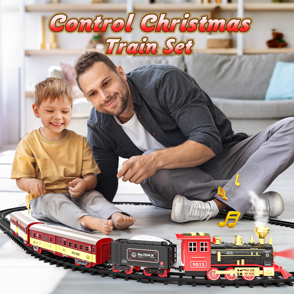 Hot Bee Christmas Train Set track pieces for simple circular layouts