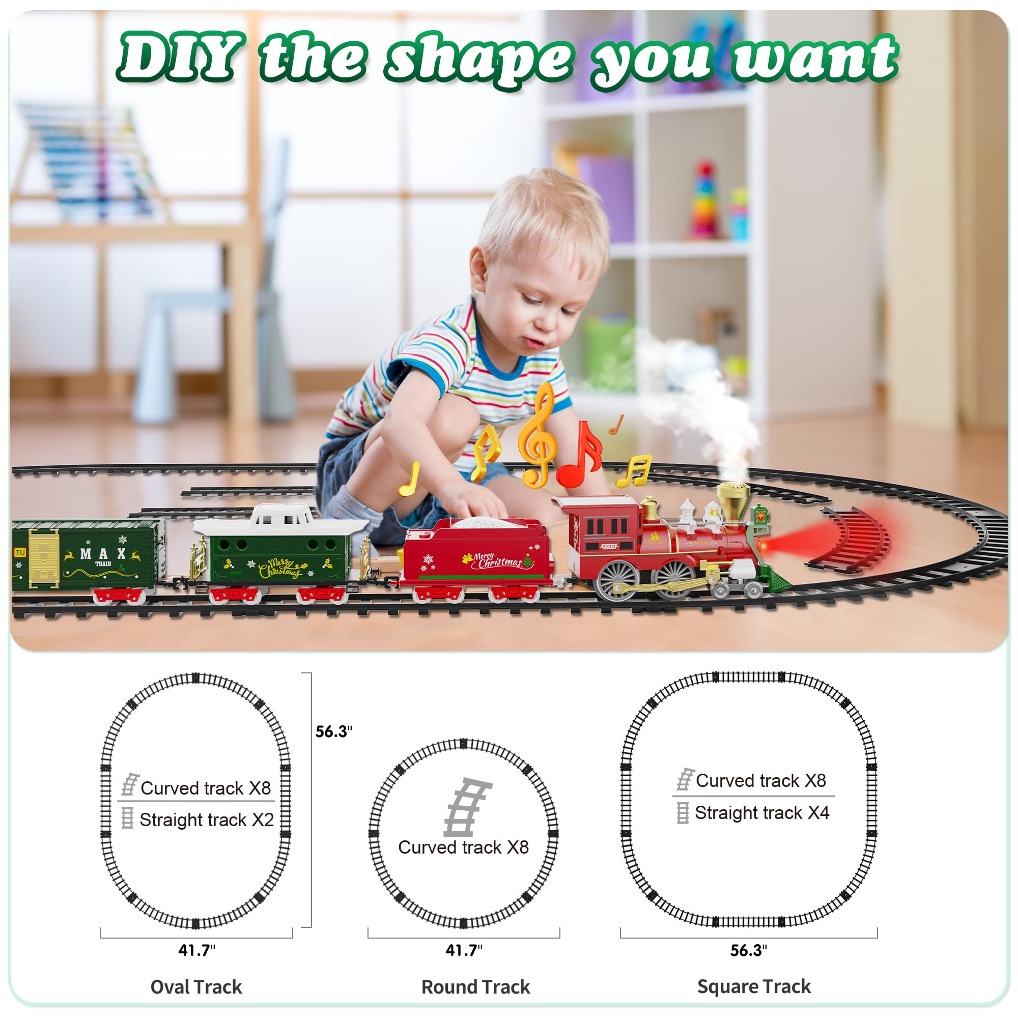 Hot Bee train set is easy for kids to assemble and customize.