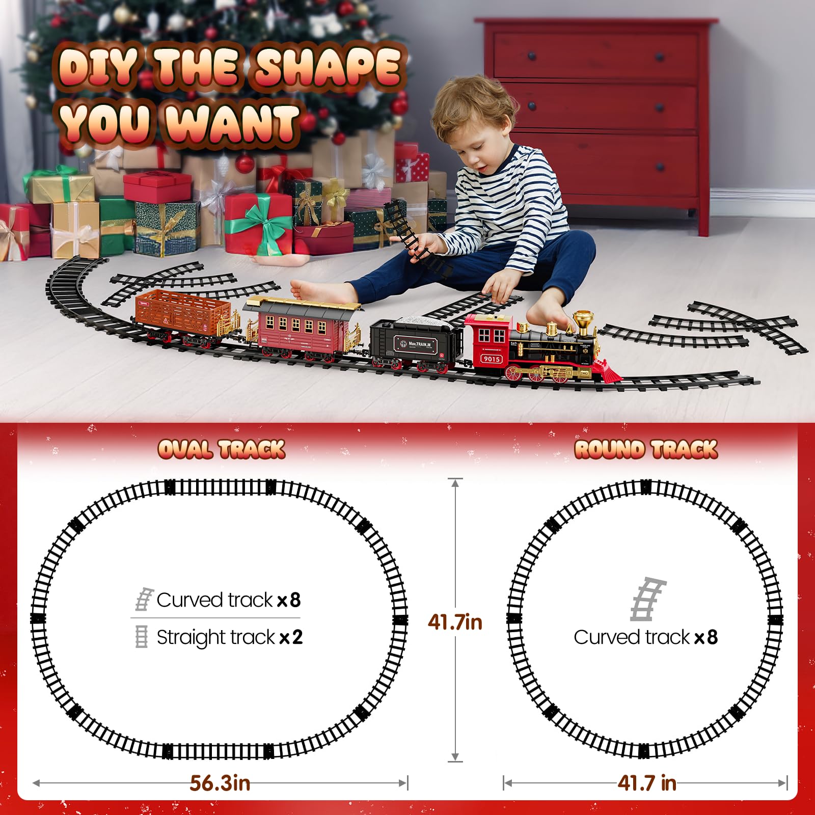 Hot Bee Train Set cargo vehicle offers durable, safe play cargo.
