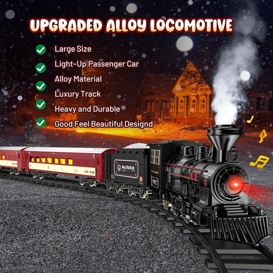 Hot Bee Train Set glowing passenger carriages illuminated for night play
