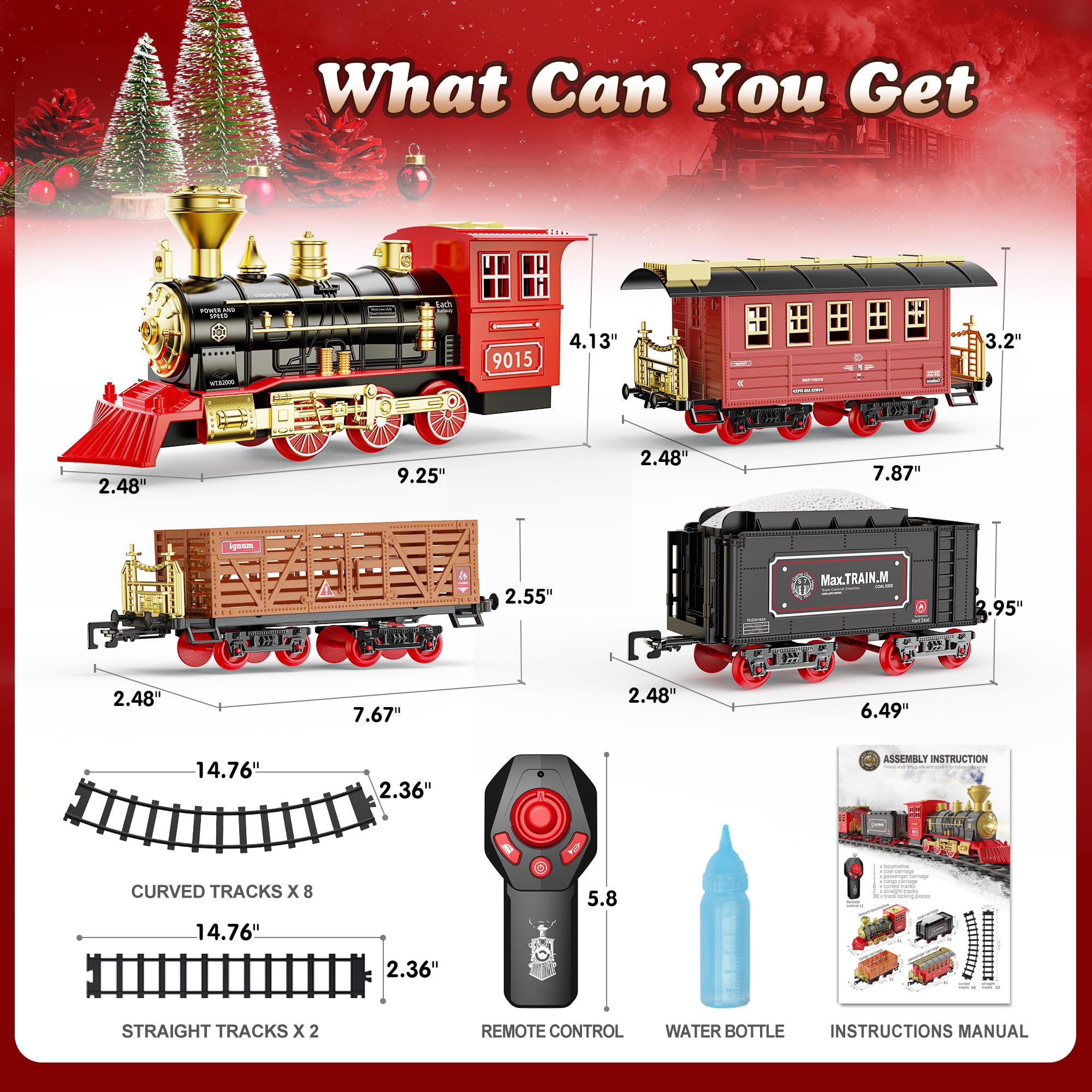 Hot Bee Train Set creates engaging toddler play around the Christmas tree.