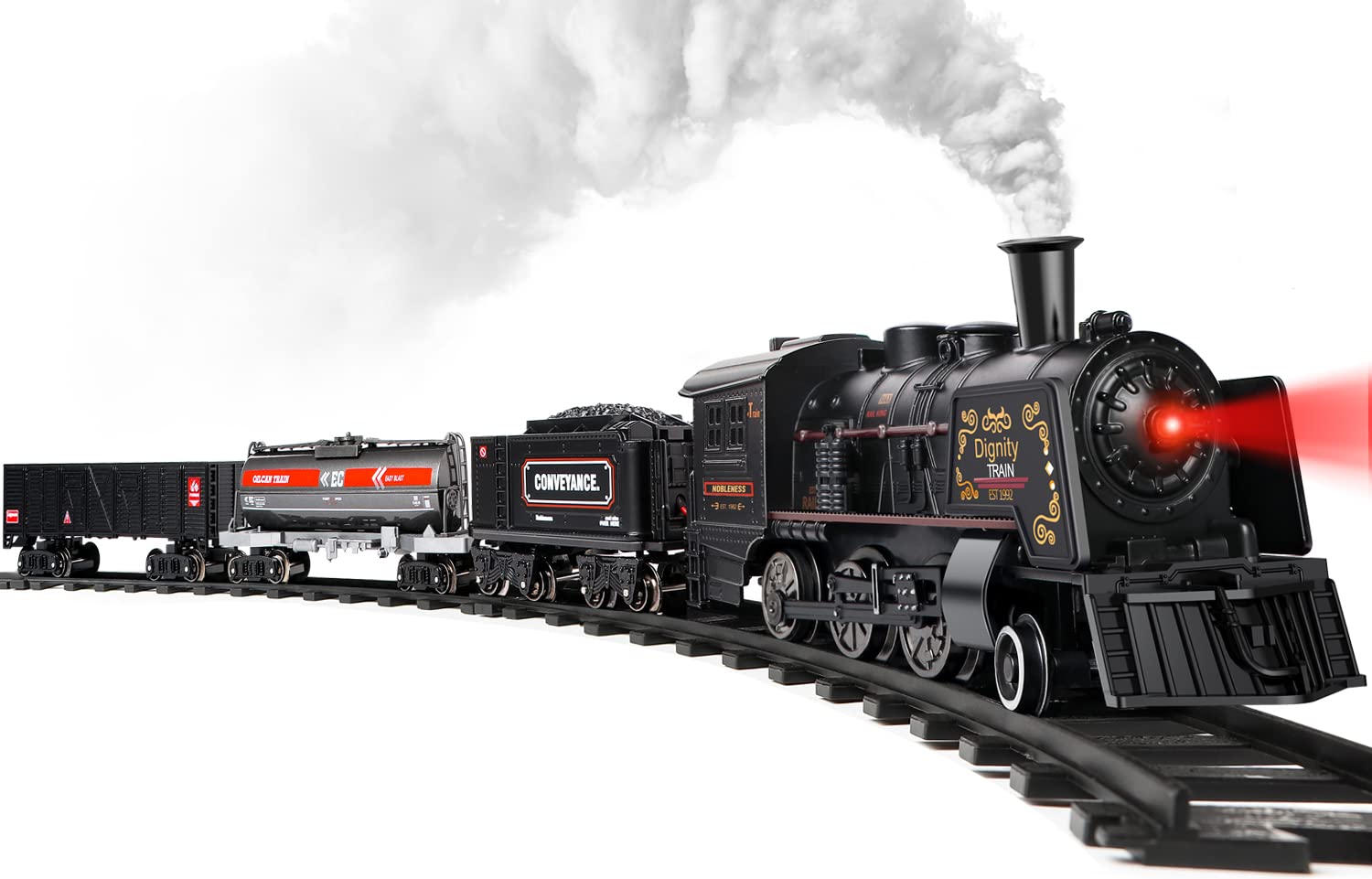 Hot Bee Train Set locomotive showcases durable alloy build for hours of play.