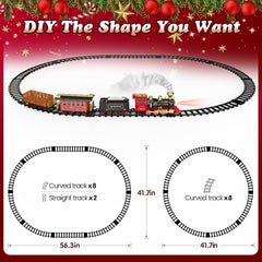 Hot Bee Train Set track-assembly demonstrates easy rail setup.