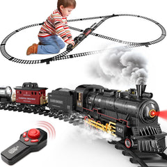Hot Bee steam locomotive with realistic smoke for immersive play
