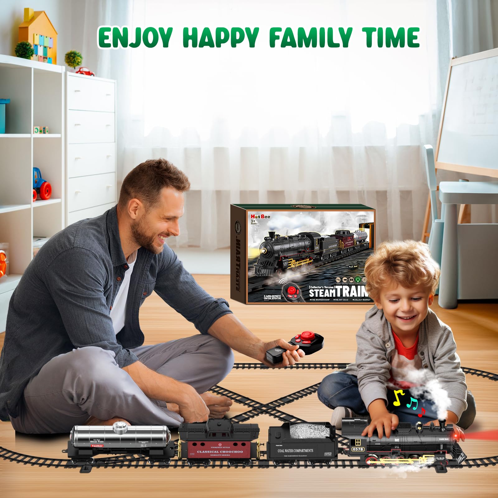 Hot Bee 21-piece track set supports DIY layouts