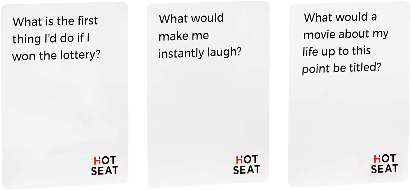 Hot Seat player in the hot seat engaging friends and family