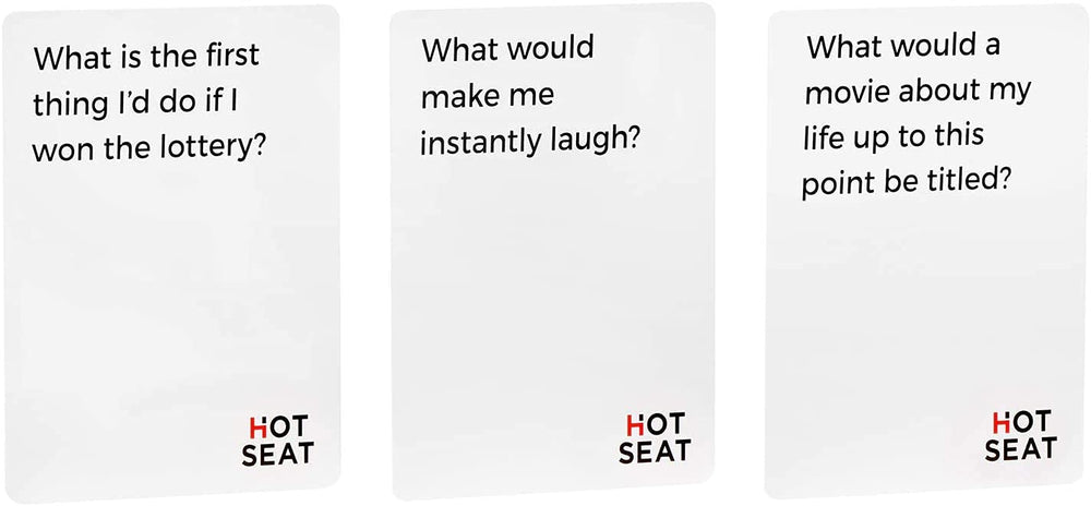Hot Seat player in the hot seat engaging friends and family