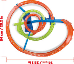 Hot Wheels 1-64-scale car included for immediate racing.