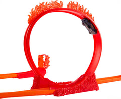 Hot Wheels 16-piece track set ready for mix-and-match builds.